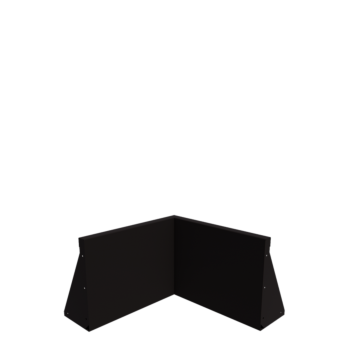 Stalowy mur oporowy - Narożnik wewnętrzny - 50 x 50 x 40 cm - RAL9005 matowy (czarny)