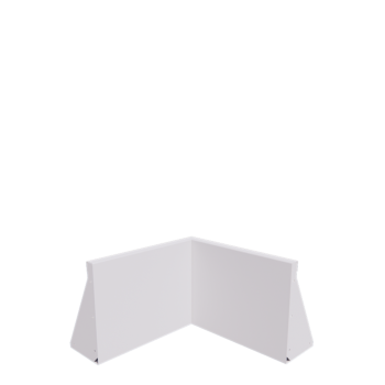 Stalowy mur oporowy - Narożnik wewnętrzny - 50 x 50 x 40 cm - RAL9010 matowy (biały)
