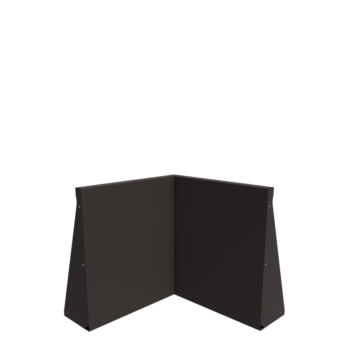 Stalowy mur oporowy - Narożnik wewnętrzny - 50 x 50 x 60 cm - Inny kolor RAL