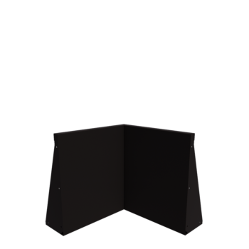 Stalowy mur oporowy - Narożnik wewnętrzny - 50 x 50 x 60 cm - RAL9005 matowy (czarny)
