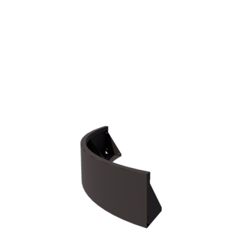 Stalowy mur oporowy - Łuk zewnętrzny - 100 x 100 x 30 cm - RAL7016 matowyt (szary antracyt)