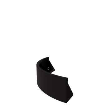 Stalowy mur oporowy - Łuk zewnętrzny - 100 x 100 x 30 cm - RAL9005 matowy (czarny)