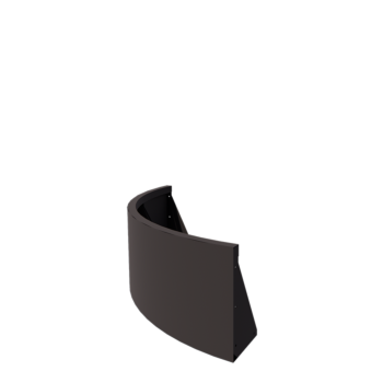 Stalowy mur oporowy - Łuk zewnętrzny - 100 x 100 x 40 cm - RAL7016 matowyt (szary antracyt)