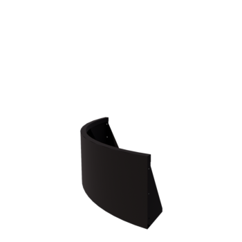 Stalowy mur oporowy - Łuk zewnętrzny - 100 x 100 x 40 cm - RAL9005 matowy (czarny)