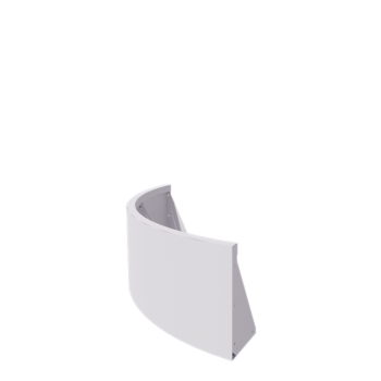 Stalowy mur oporowy - Łuk zewnętrzny - 100 x 100 x 40 cm - RAL9010 matowy (biały)