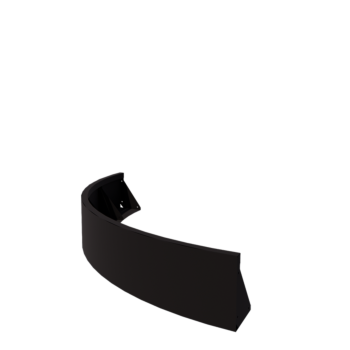 Stalowy mur oporowy - Łuk zewnętrzny - 150 x 150 x 30 cm - RAL9005 matowy (czarny)