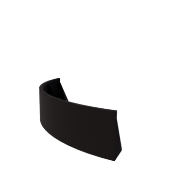 Stalowy mur oporowy - Łuk zewnętrzny - 150 x 150 x 40 cm - RAL9005 matowy (czarny)