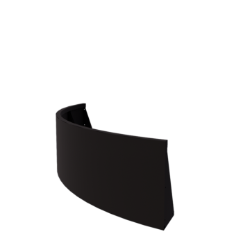 Stalowy mur oporowy - Łuk zewnętrzny - 150 x 150 x 50 cm - RAL9005 matowy (czarny)