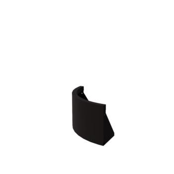 Stalowy mur oporowy - Łuk zewnętrzny - 50 x 50 x 30 cm - RAL9005 matowy (czarny)