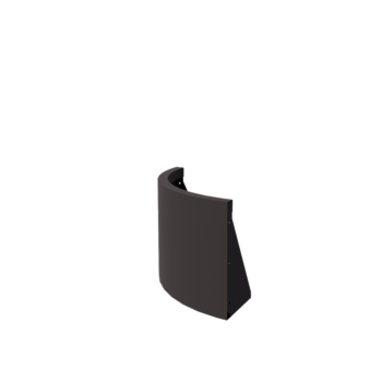 Stalowy mur oporowy - Łuk zewnętrzny - 50 x 50 x 40 cm - RAL7016 matowy (szary antracyt)