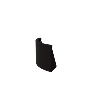 Stalowy mur oporowy - Łuk zewnętrzny - 50 x 50 x 40 cm - RAL9005 matowy (czarny)