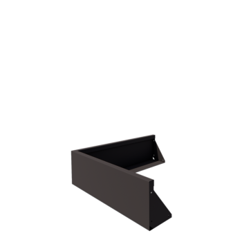 Stalowy mur oporowy - Narożnik zewnętrzny - 100 x 100 x 30 cm - Inny kolor RAL
