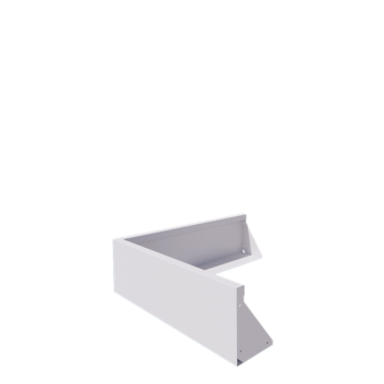 Stalowy mur oporowy - Narożnik zewnętrzny - 100 x 100 x 30 cm - RAL9010 matowy (biały)