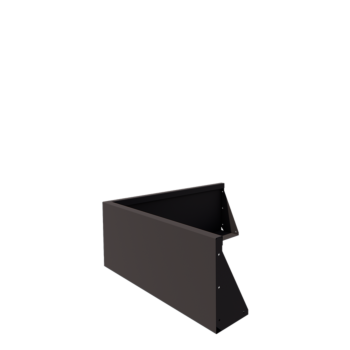 Stalowy mur oporowy - Narożnik zewnętrzny - 100 x 100 x 40 cm - Inny kolor RAL