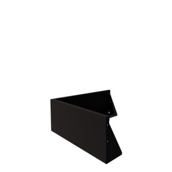 Stalowy mur oporowy - Narożnik zewnętrzny - 100 x 100 x 40 cm - RAL9005 matowy (czarny)