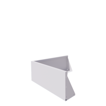 Stalowy mur oporowy - Narożnik zewnętrzny - 100 x 100 x 40 cm - RAL9010 matowy (biały)
