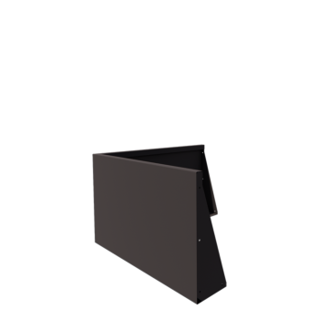 Stalowy mur oporowy - Narożnik zewnętrzny - 100 x 100 x 60 cm - Inny kolor RAL