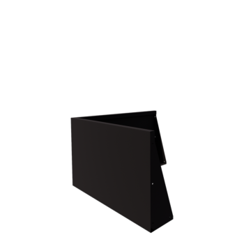 Stalowy mur oporowy - Narożnik zewnętrzny - 100 x 100 x 60 cm - RAL9005 matowy (czarny)