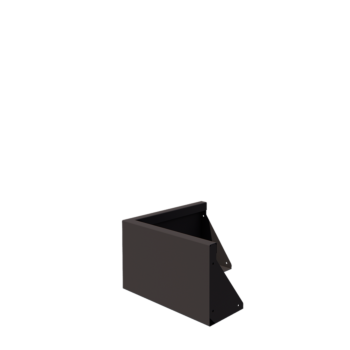 Stalowy mur oporowy - Narożnik zewnętrzny - 50 x 50 x 30 cm - Inny kolor RAL