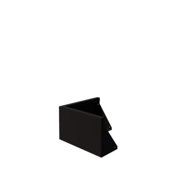 Stalowy mur oporowy - Narożnik zewnętrzny - 50 x 50 x 30 cm - RAL9005 matowy (czarny)