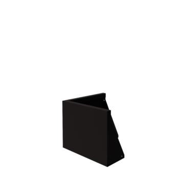 Stalowy mur oporowy - Narożnik zewnętrzny - 50 x 50 x 40 cm - RAL9005 matowy (czarny)