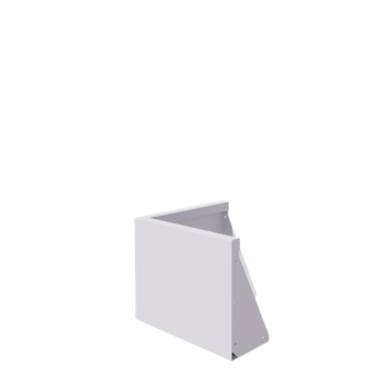 Stalowy mur oporowy - Narożnik zewnętrzny - 50 x 50 x 40 cm - RAL9010 matowy (biały)