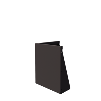 Stalowy mur oporowy - Narożnik zewnętrzny - 50 x 50 x 60 cm - RAL7016 matowy (szary antracyt)
