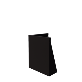 Stalowy mur oporowy - Narożnik zewnętrzny - 50 x 50 x 60 cm - RAL9005 matowy (czarny)