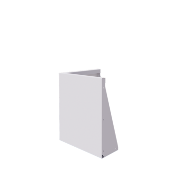 Stalowy mur oporowy - Narożnik zewnętrzny - 50 x 50 x 60 cm - RAL9010 matowy (biały)