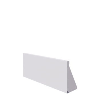 Stalowy mur oporowy - Proste - 100 x 40 cm - RAL9010 matowy (biały)