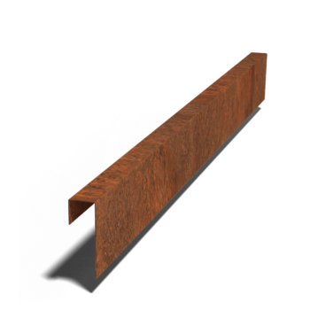 Profil U-kształtny ze stali corten 15 x 5 x 5 cm (długość 150 cm)