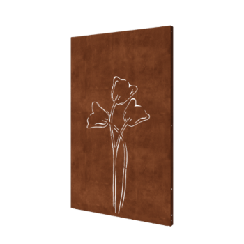 Tulipan symetryczne stal kortenowska 120 x 6 x 190 cm