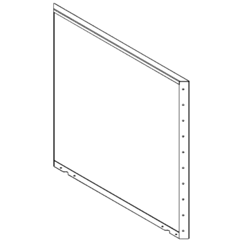 Stalowa donica - Panel - 100 x 100 cm - RAL9005 matowy (czarny)
