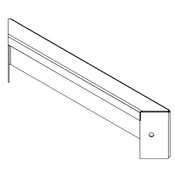 Stalowa donica - Panel - 10 x 40 cm - RAL7016 matowy (szary antracyt)