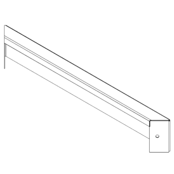 Stalowa donica - Panel - 10 x 60 cm - RAL7016 matowy (szary antracyt)