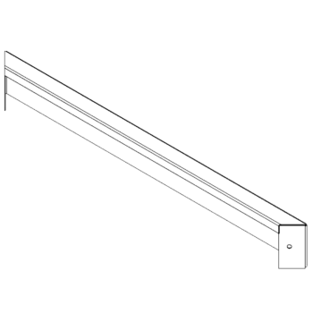 Stalowa donica - Panel - 10 x 80 cm - RAL9010 matowy (biały)