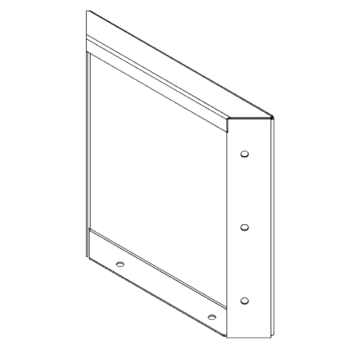 Stalowa donica - Panel - 30 x 30 cm - RAL9005 matowy (czarny)