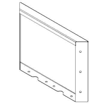 Stalowa donica - Panel - 30 x 40 cm - RAL7016 matowy (szary antracyt)