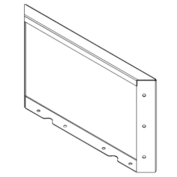 Stalowa donica - Panel - 30 x 50 cm - RAL9010 matowy (biały)