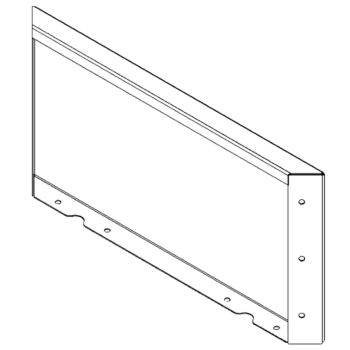 Stalowa donica - Panel - 30 x 60 cm - RAL9005 matowy (czarny)