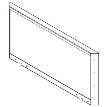 Stalowa donica - Panel - 40 x 80 cm - RAL9010 matowy (biały)