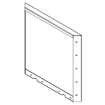 Stalowa donica - Panel - 50 x 50 cm - RAL7016 matowy (szary antracyt)