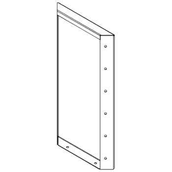 Stalowa donica - Panel - 60 x 30 cm - RAL9005 matowy (czarny)