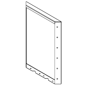 Stalowa donica - Panel - 60 x 40 cm - RAL7016 matowy (szary antracyt)