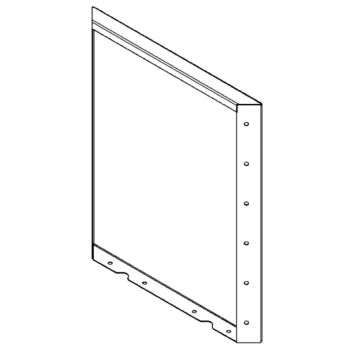 Stalowa donica - Panel - 60 x 50 cm - RAL9005 matowy (czarny)