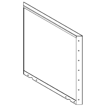 Stalowa donica - Panel - 70 x 70 cm - RAL9010 matowy (biały)
