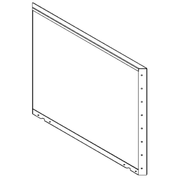 Stalowa donica - Panel - 80 x 100 cm - RAL9010 matowy (biały)