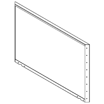 Stalowa donica - Panel - 80 x 120 cm - RAL9010 matowy (biały)