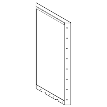 Stalowa donica - Panel - 80 x 40 cm - RAL9010 matowy (biały)