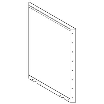 Stalowa donica - Panel - 80 x 60 cm - RAL9010 matowy (biały)